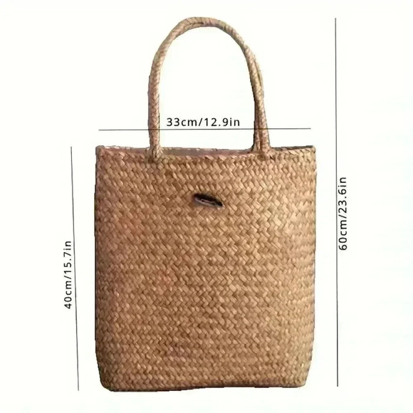 Simple Woven Straw Bag - Picture 4 of 4